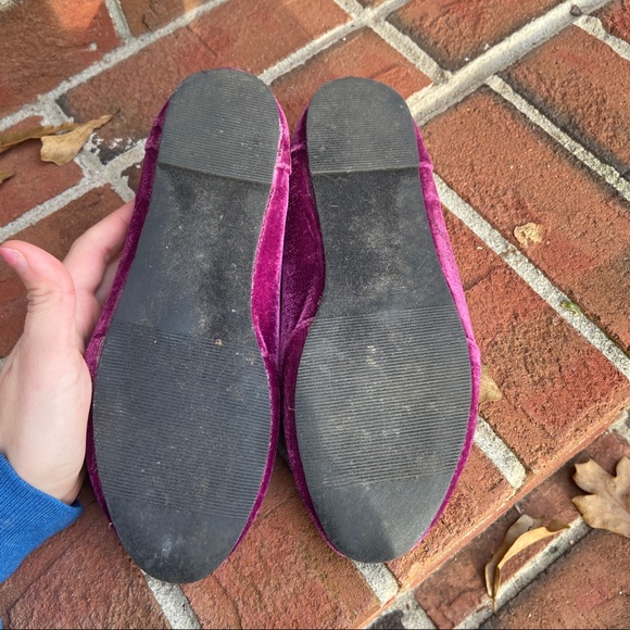Purple Crushed Velvet Loafers - Picture 5 of 5